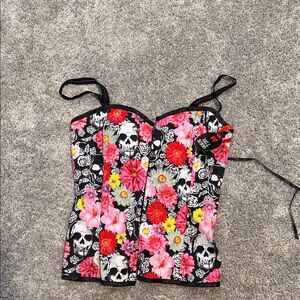 Hell Bunny Printed Corset